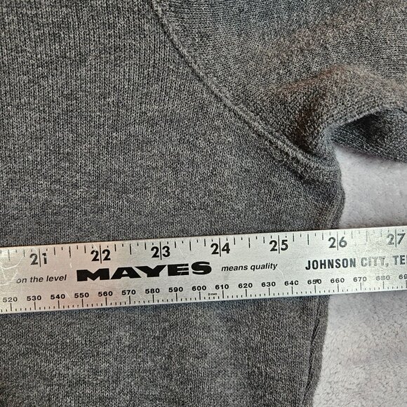 Lands End Mens XL Gray Quarter-Zip Pullover Sweater Cotton Knit Casual Office - Picture 8 of 12